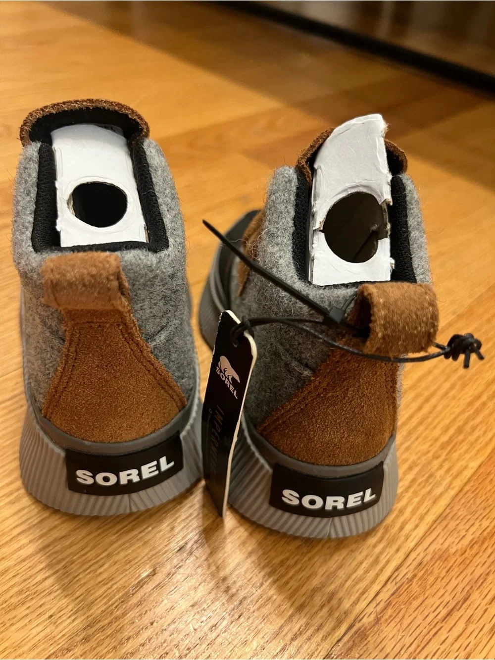 Sorel out n about Kids Gray and Brown Waterproof Winter Boots